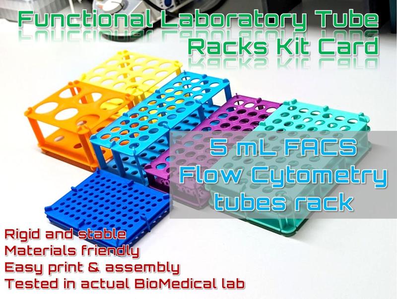 Flow Cytometry / FACS tube rack kit card