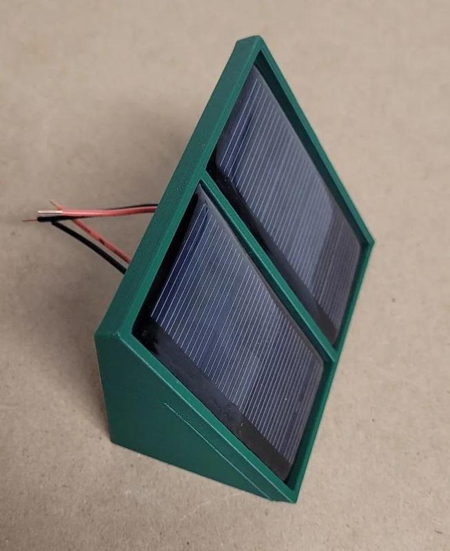 Angled Double 68x37mm Solar Cell Mount   