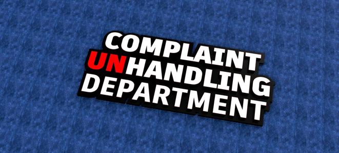 Complaint Unhandling Department office sign - @OfficeKiller