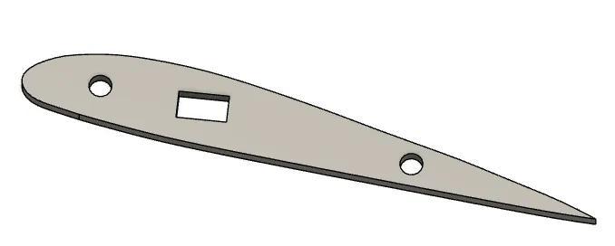 Wing spar and servo insert for Foamboard RC Plane   