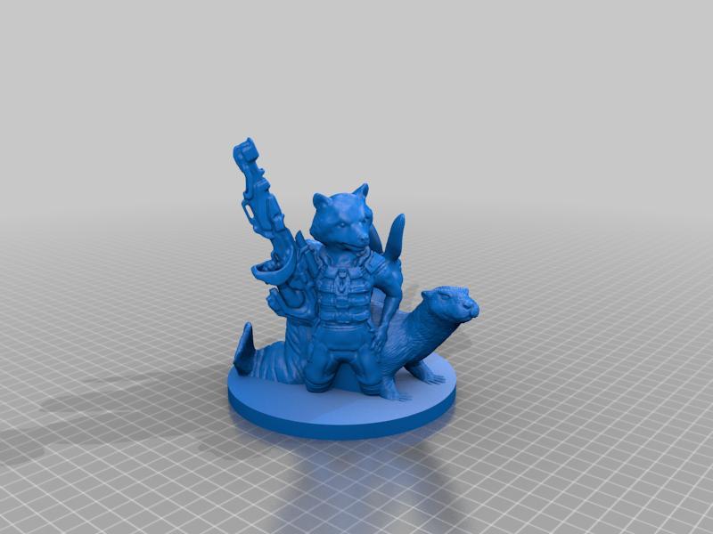 rocket raccoon - lyla - floor and wall (Guardians Of The Galaxy 3)