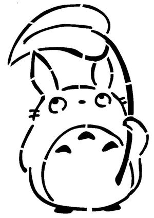 Totoro stencil 3
