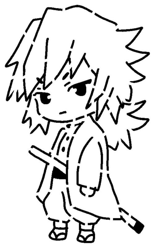 Giyū Tomioka stencil 4