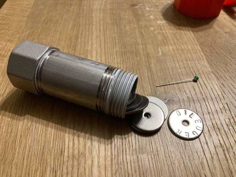 Seed Stamp stencil Schablone Crypto Krypto Washer Unterlegscheibe wallet