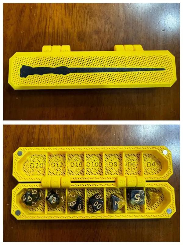 Harry Potter Wand Inlay - Every Day Dice Carry (EDDC) Box with dice key   
