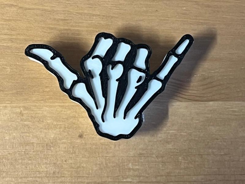 Skellington hand stanley straw topper