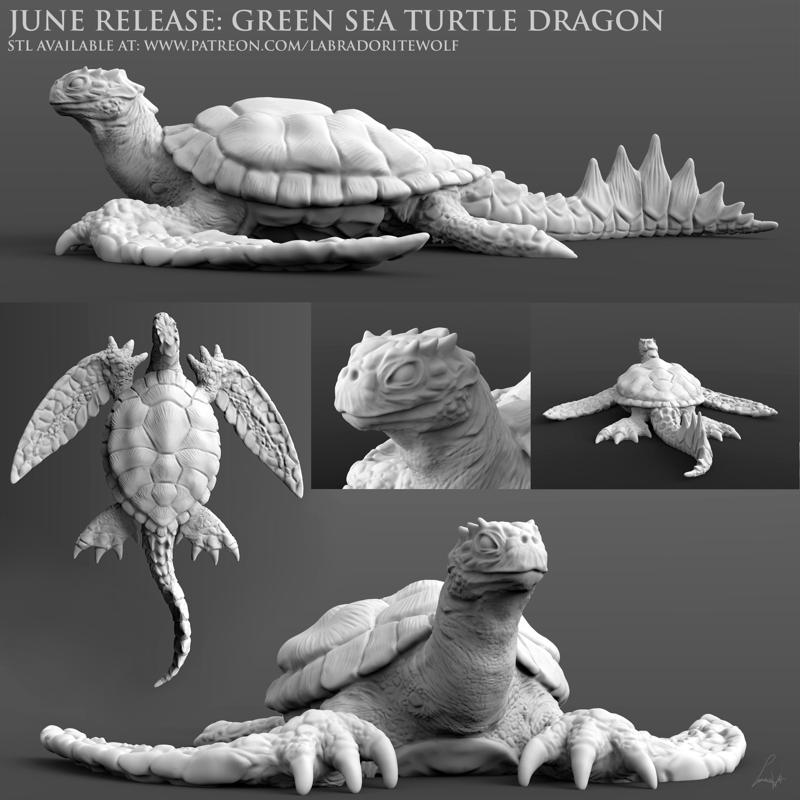 Green Sea Turtle Dragon