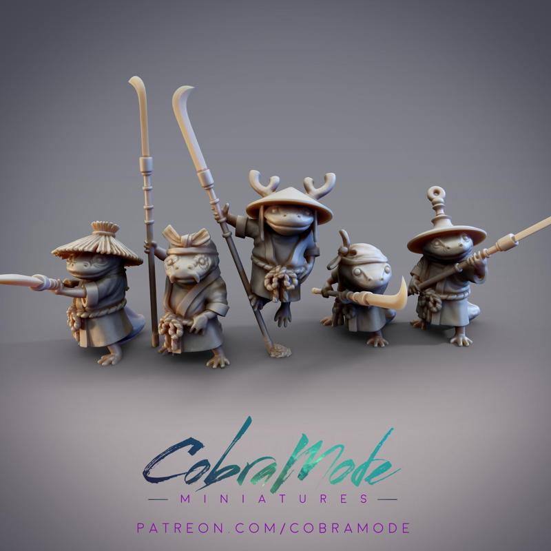 Hanzaki Salamander Ashigaru 5-Pack (Pre-Supported)