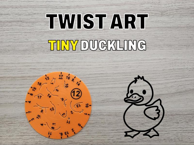 Twist Art 12 Duckling - Rotary Drawing Stencil