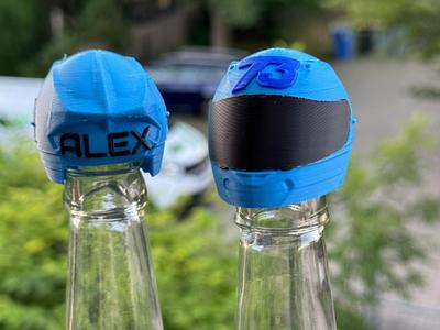 Alex Marquez 73 Helmet for Beer Bottle