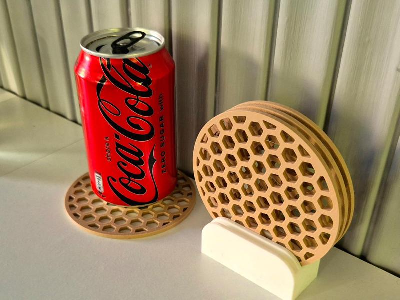 Hexagon coaster + holder