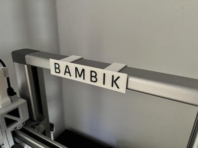 A1 Top mount printer nameplate