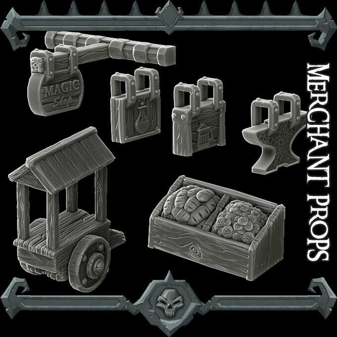 Gothic City: Merchant Props