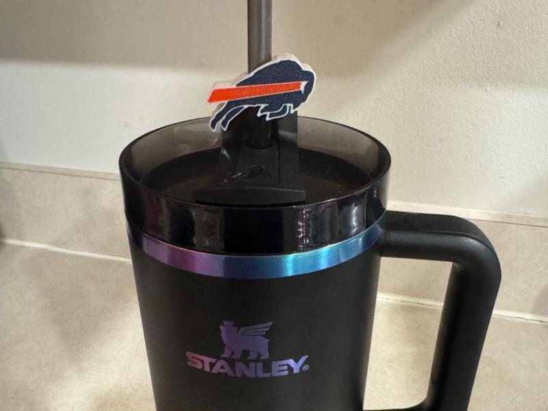 Buffalo Bills Stanley Cup Straw Topper