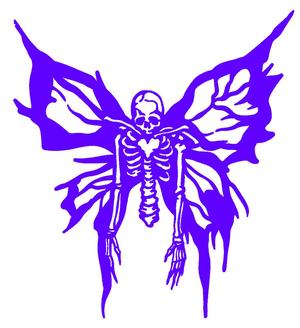 2D Butterfly Skeleton stencil