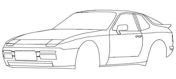Porsche 944 2D Wall Art