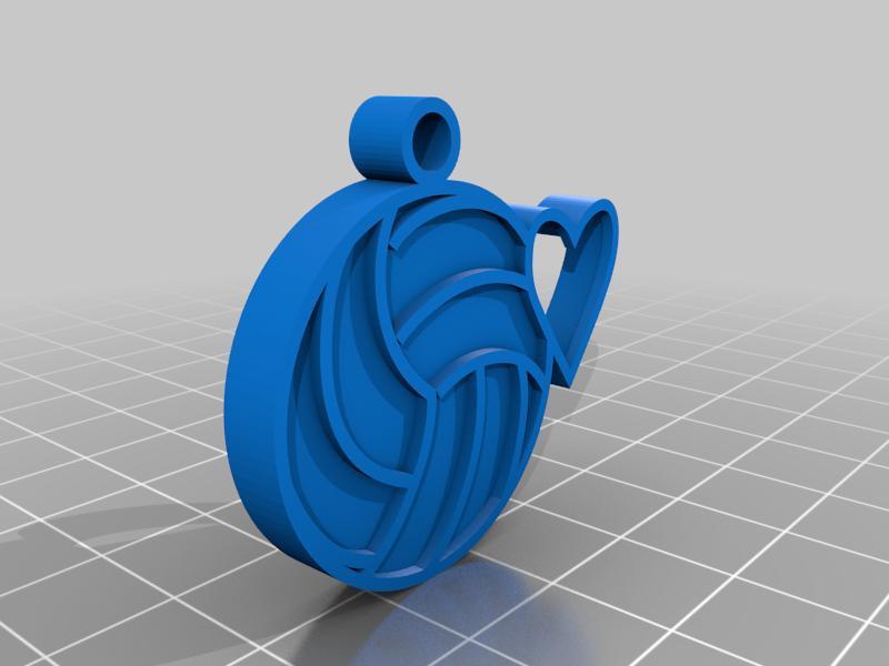 Volleyball keychain