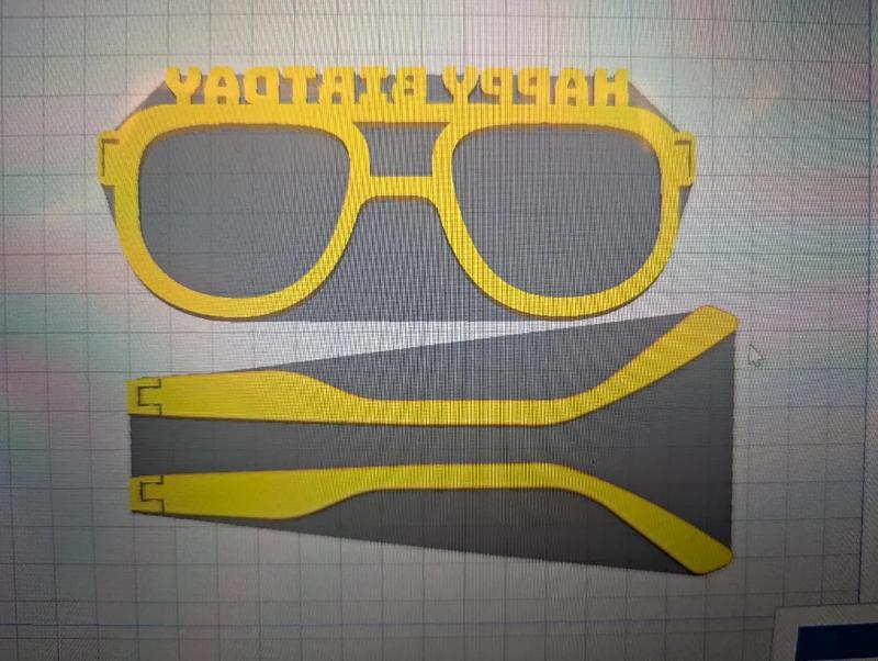 Aviator Happy Birthday Glasses   