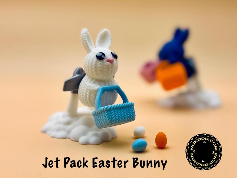 Knitted Jet Pack Easter Bunny