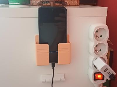 Phone charging holder wall mount