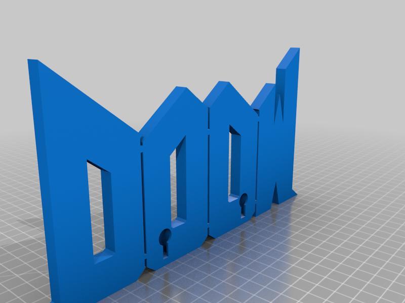 Doom Logo with hidden wallmount