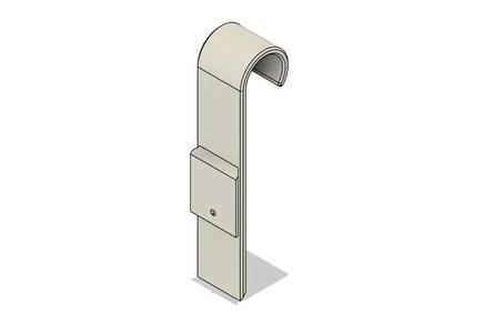 Hook mount, long, 25mm, UMS V1   