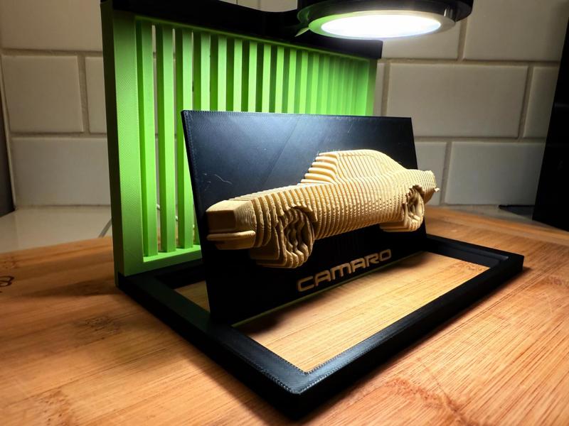 67 Chevy Camaro: Vertically Layered Car Art