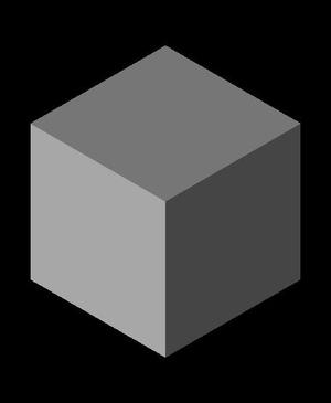 20 by 20 by 20 mm cube