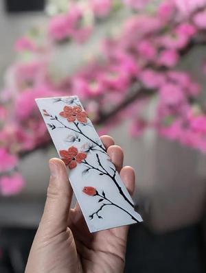 Cherry Blossom Bookmark - Single Flowers   