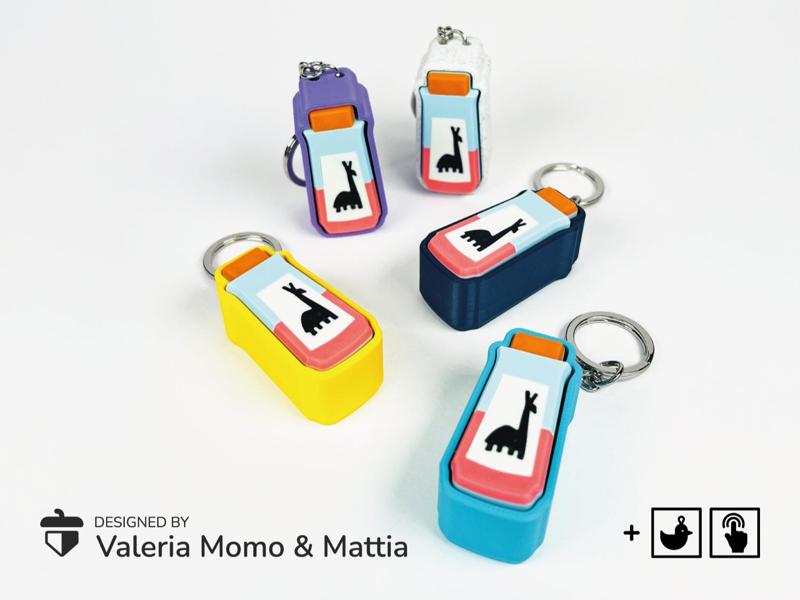 Llama Kuzco Potion Clicker Keychain Toy, Valentine