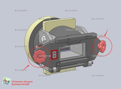 Tiger tank turret observation window locking screw.(STL-35)