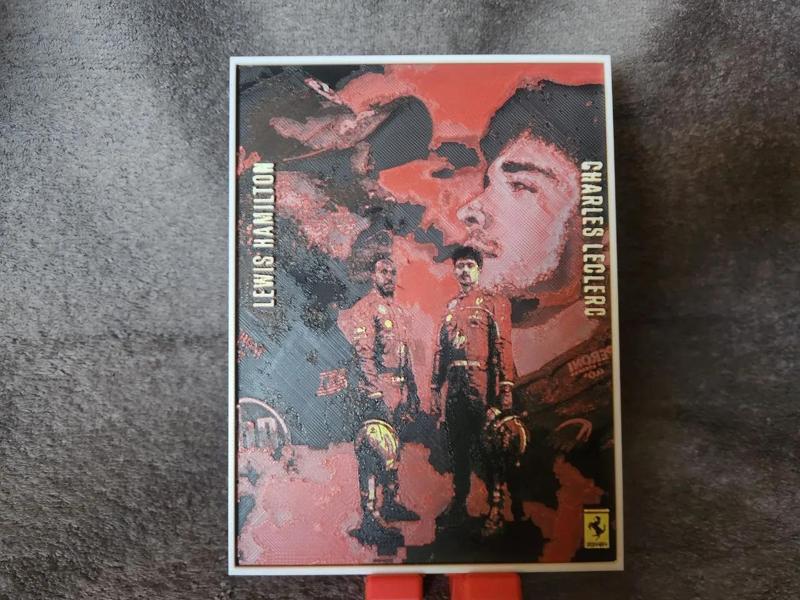 Ferrari - Hamilton and Leclerc - HueForge   