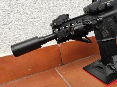 Airsoft M4 foregrip angled minimalistic