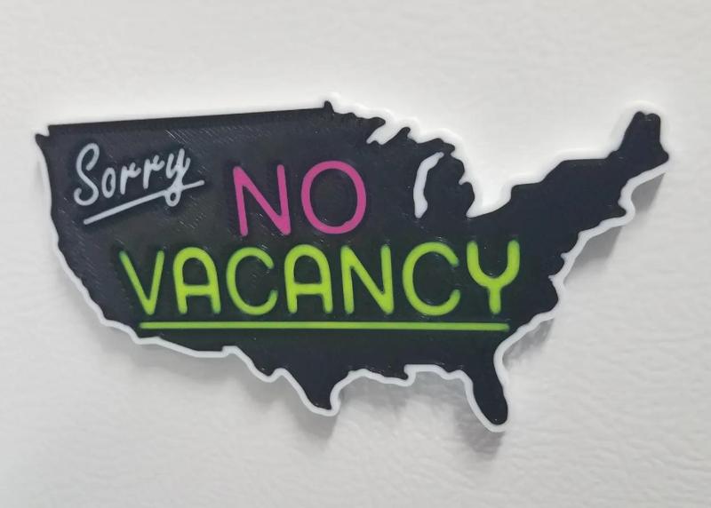 USA - No Vacancy Magnet