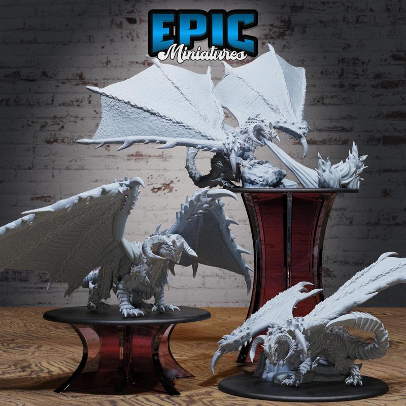 Calamity Dragon Set ‧ DnD Miniature ‧ Tabletop Miniatures ‧ Gaming Monster ‧ 3D Model ‧ RPG ‧ DnDminis ‧ STL FILE