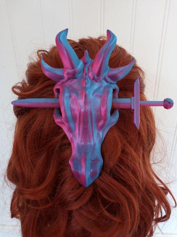 Dragon Skull Hair Pin
