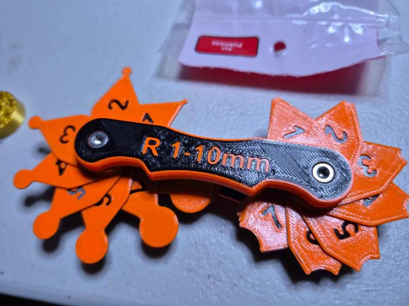 Radius Gauge 1-10mm w/ Larger Font   