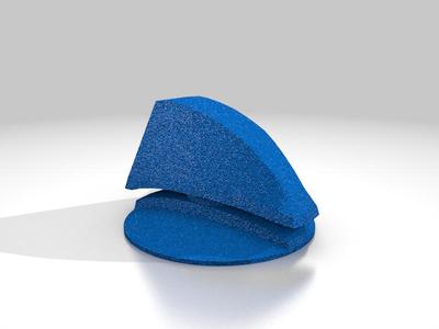 Low poly retractile stove knob