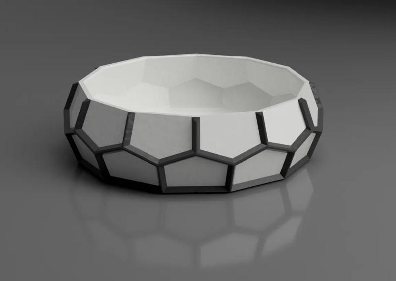 Low Poly Tray / Bowl Multicolor   