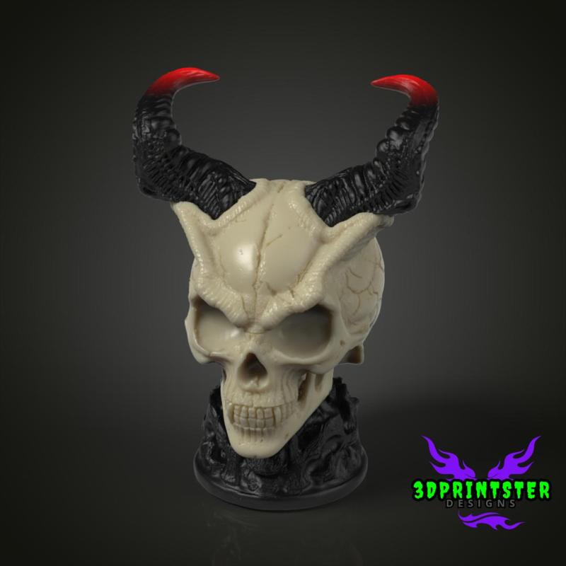 Demonic Skull With Horns