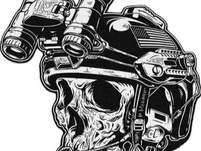 tactical skull keychain