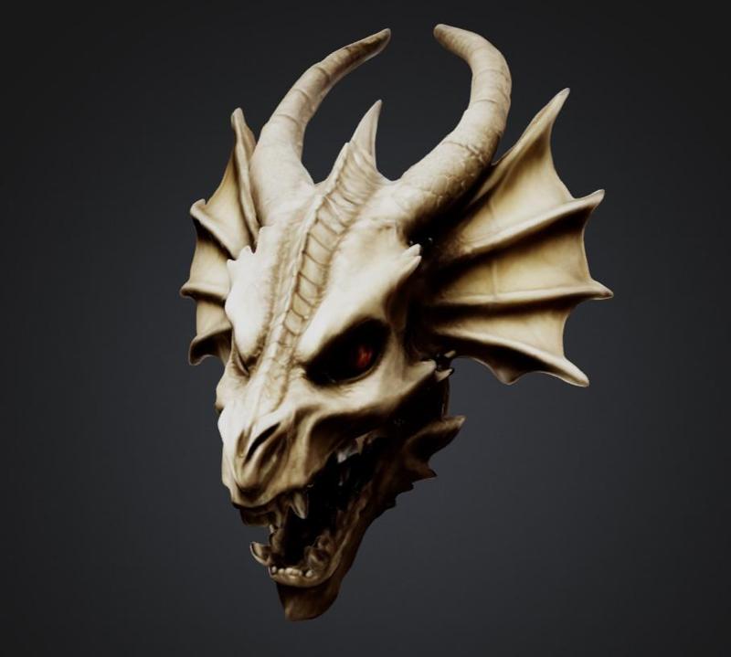 Dragon Skull – Fantasy 3D Head Model