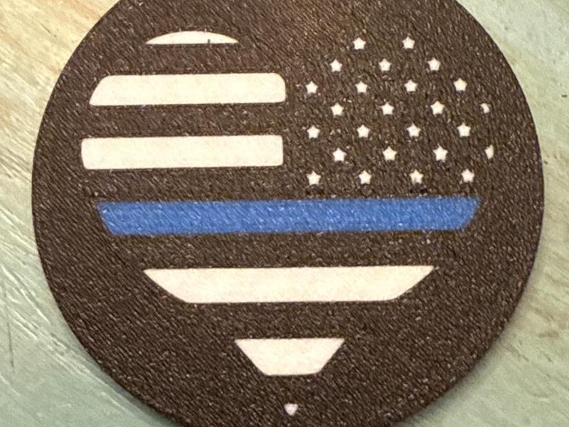 Heart flag car coaster