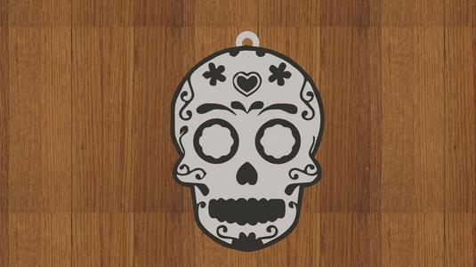 MEXICAN SKULL KEYCHAIN