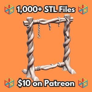 28mm DND Eerie Gallows Torture Rack for Sinister Settings MineeForm FDM 3D Print STL File   