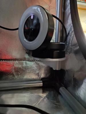 Camera support clipable on cylindrical tube   