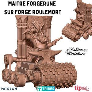 Runemaster on death-rolling anvil, abyssal dwarves - 28mm