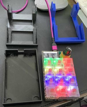 Adafruit MACROPAD RP2040 Notched Stands,Holder & Rotary Cover 