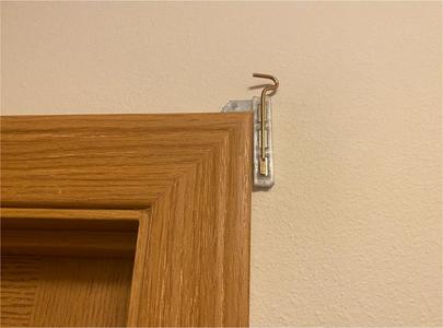 Interior door key holder   