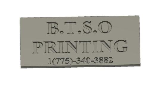 Business Card with cut in.   